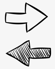 Two Opposite Arrows Sketch Svg Png Icon Free Download - Arrow Png White Sketch, Transparent Png, Transparent PNG