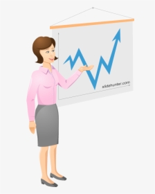 Free Vector Business Woman Vector Presentation - Cartoon, HD Png Download, Transparent PNG