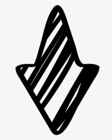 Sketched Arrow Pointing Down - 箭頭 下, HD Png Download, Transparent PNG