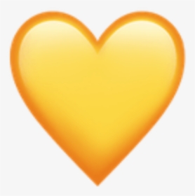 Yellow Aesthetic Tumblr Cute Sun Heart Hearts Emoji - Yellow Heart Ios Emoji, HD Png Download, Transparent PNG