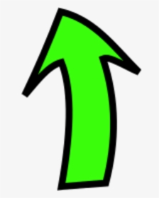 Transparent Curve Arrow Png - Up Arrow Green Clipart, Png Download, Transparent PNG