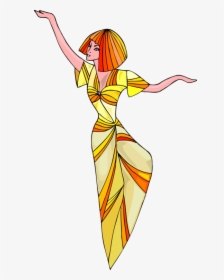 Line Art,fashion Illustration,woman - Dance, HD Png Download, Transparent PNG