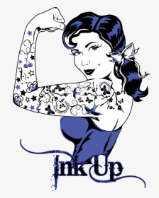 Woman Vector Pinup - Old School Pin Up Girls Tattoo, HD Png Download, Transparent PNG