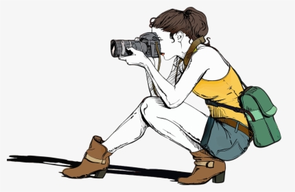 Camera, Female, Girl, Photographer, Picture, People - Photography Clipart, HD Png Download, Transparent PNG