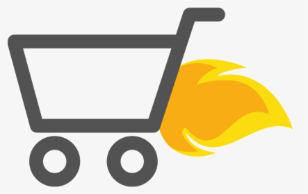 Transparent Shopping Carts Clipart - Shopping Cart On Fire, HD Png Download, Transparent PNG