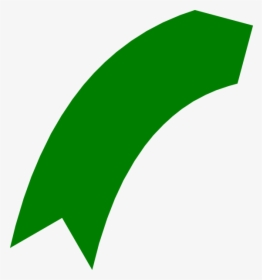 Transparent Curved Arrow Clip Art - Curved Green Arrow Vector, HD Png Download, Transparent PNG