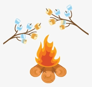 Bonfire Png Clipart - Cartoon Roasting Marshmallows, Transparent Png, Transparent PNG