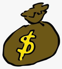 Money Bag Bank Rich Free Picture - Cartoon Money Bag Png, Transparent Png, Transparent PNG