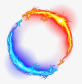 Transparent Blue Fire Clipart - Fire Dragon Circle Png, Png Download, Transparent PNG