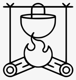 Fire Bonfire Campfire - Camp Cooking Clip Art, HD Png Download, Transparent PNG