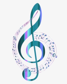 Music Clip Art Clear Background - Colorful Transparent Background Musical Notes, HD Png Download, Transparent PNG