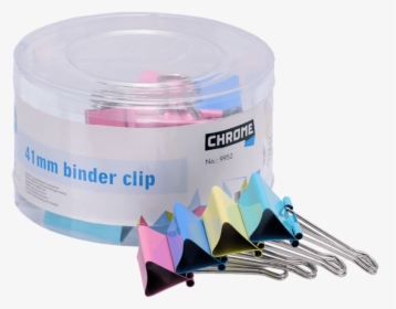 Chrome Binder Clip 41mm 24 Pc Jar Box Of 2, HD Png Download, Transparent PNG