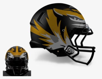 Transparent Black Football Helmet Png - Mizzou Tigers Football Helmet, Png Download, Transparent PNG