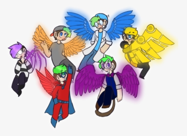 “ Septiscape Egos With Wings - Cartoon, HD Png Download, Transparent PNG