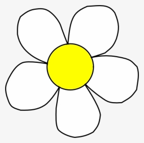 Black And Yellow Daisy Clip Art - Spring Flowers Black And White Clip Art, HD Png Download, Transparent PNG