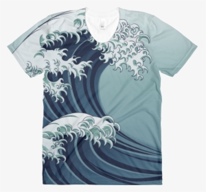Clip Art Japanese Style Wave - Japanese T Shirt Sublimation, HD Png Download, Transparent PNG