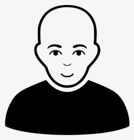 Bald Patient - Monk Black And White, HD Png Download, Transparent PNG