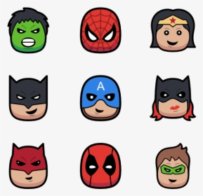 Superhero Vector Head - Superhero Icons, HD Png Download, Transparent PNG