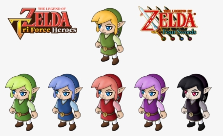 Triforce Drawing Heroes Graphic Freeuse - Four Swords And Triforce Heroes, HD Png Download, Transparent PNG