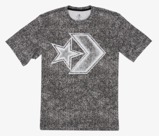 Men Converse Distressed Star Chevron T Shirt Black - Star, HD Png Download, Transparent PNG