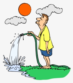 Water Your Yard And Outdoor Plants Early - Water The Lawn Cartoon, HD Png Download, Transparent PNG
