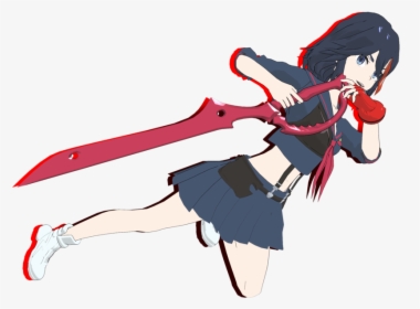 Ryuko Matoi Cartoon Fictional Character Weapon Anime - Ryuko Kill La Kill Mmd, HD Png Download, Transparent PNG