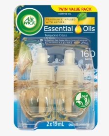 Air Wick Essential Oils Plug In Turquoise Oasis Twin - Plastic Bottle, HD Png Download, Transparent PNG