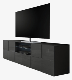 Side View Of A Tv On A Stand , Png Download - Tv With Stand Side View, Transparent Png, Transparent PNG