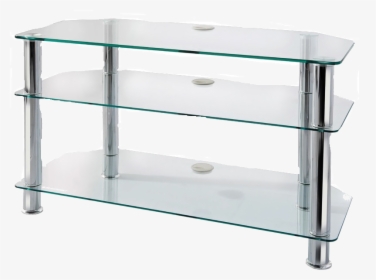 Clear Glass Tv Stand - Glass Tv Stand Clear, HD Png Download, Transparent PNG