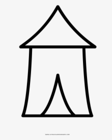 Carnival Tent Coloring Page - Carnival Tent Black Png, Transparent Png, Transparent PNG