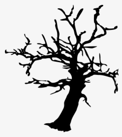 Black Halloween Tree Png Download - Halloween Tree Silhouette Png, Transparent Png, Transparent PNG