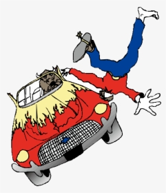 Clip Art Car Accident Cartoon - Traffic Collision, HD Png Download, Transparent PNG