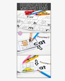 These 24 Cvc Word Family Booklets Are A Fun And Engaging - Writing, HD Png Download, Transparent PNG
