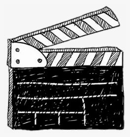 #overlays #overlay #cinerama #cinema #cine #actionfigure - Clapperboard Sketch, HD Png Download, Transparent PNG