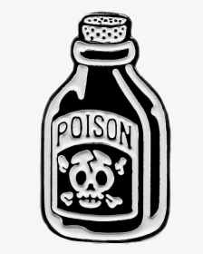 #poison #bottle #death #art #patch #patches #black - Bottle Of Poison Art, HD Png Download, Transparent PNG