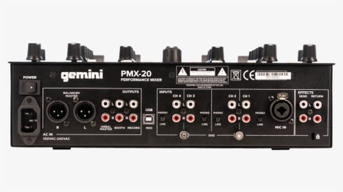 Gemini Pmx-20 Digital Dj Performance Mixer - Gemini Pmx 20 Mixer, HD Png Download, Transparent PNG