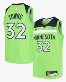 Green Karl Anthony Towns Jersey, HD Png Download, Transparent PNG