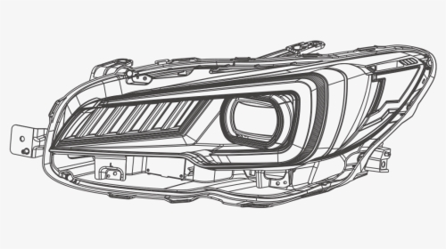 Subaru Headlights Drawing, HD Png Download, Transparent PNG