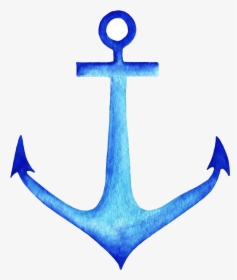 Blue Anchor Png - Anchor Watercolor Png, Transparent Png, Transparent PNG