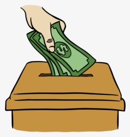 Donating Money Clipart - Donation Clipart, HD Png Download, Transparent PNG