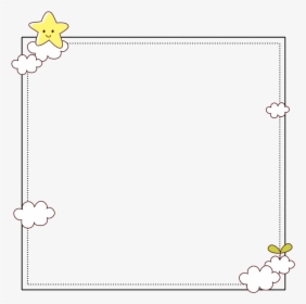 #soft #baby #messy #cloud #clouds #star #stars #overlay - Cute Border Transparent, HD Png Download, Transparent PNG