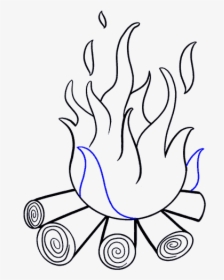 How To Draw Fire - Fire Drawing, HD Png Download, Transparent PNG
