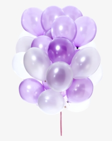 Picture Of Hugs And Kisses - White And Purple Balloons Png, Transparent Png, Transparent PNG