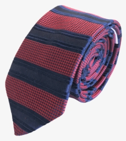 Silk Skinny Tie With Equally Spaced Stripes In Red - Paisley, HD Png Download, Transparent PNG