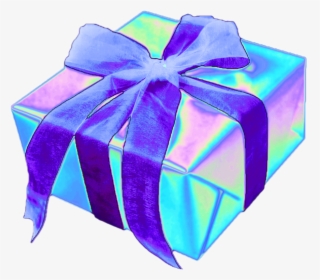#gift #present #holodaze #aesthetic #color #dream #emoji - Gift Holographic Ribbon, HD Png Download, Transparent PNG