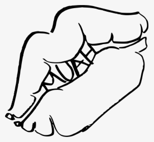 Graffiti Lips Black And White, HD Png Download, Transparent PNG