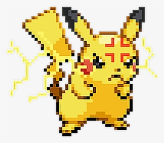 Angry Evil Pikachu Pokemon Freetoedit - Pixel Pikachu Png Gif, Transparent Png, Transparent PNG