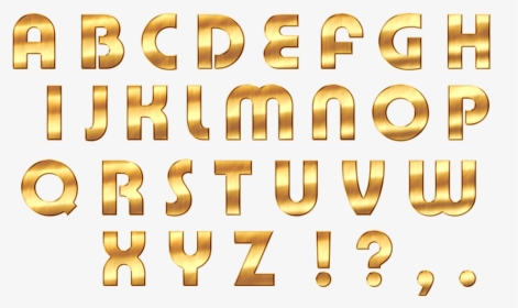 Alphabet, Letters, Gold, Abc, Font, Shiny, Gloss, Noble - Gold Letters Png, Transparent Png, Transparent PNG