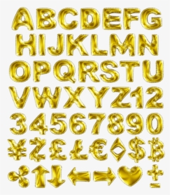 Golden Balloon Font Png, Transparent Png, Transparent PNG