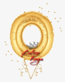 Gold Letter O - Gold Number Balloons 0, HD Png Download, Transparent PNG